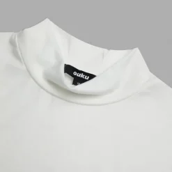 Outlet OUKU Men's T Shirt Turtleneck shirt Short Sleeve Stand Collar Summer Spring Plain Fashion Casual Comfortable Classic Style Vacation Street Holiday Black White Gray Top Tee for Men