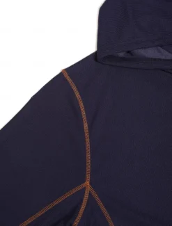 Hot OUKU Men's T Shirt Waffle Henley Shirt Henley Shirt Tee Top Long Sleeve Henley Spring & Fall Plain Fashion Designer Basic Patchwork Hooded Vacation Street Going out Black White Navy Blue Top Tee for Men