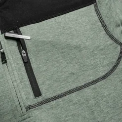 Online OUKU Men's T Shirt Zip Polo Tactical t shirt Tee Top Long Sleeve Quarter Zip Banded Collar Spring & Fall Color Block Daily Casual Street Style Pocket Quarter Zip Outdoor Street Causal Blue Green Wine Top