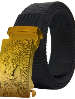 Discount OUKU Men's Tactical Belt Black Army Green Knit Fashion Party Work Solid Color Office / Career Daily Wear