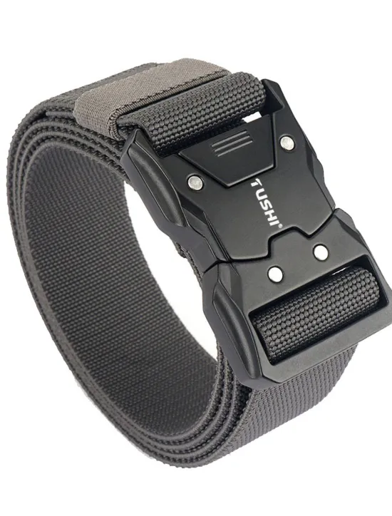 Discount OUKU Men's Tactical Belt Buckle Black Royal Blue Polyester Retro Traditional Plain Daily Wear Going out Weekend