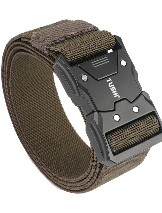 Discount OUKU Men's Tactical Belt Buckle Black Royal Blue Polyester Retro Traditional Plain Daily Wear Going out Weekend