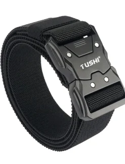Discount OUKU Men's Tactical Belt Buckle Black Royal Blue Polyester Retro Traditional Plain Daily Wear Going out Weekend