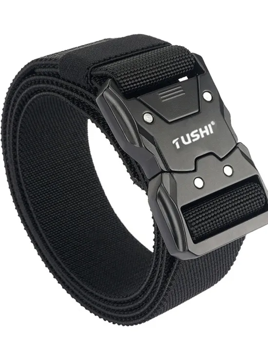 Discount OUKU Men's Tactical Belt Buckle Black Royal Blue Polyester Retro Traditional Plain Daily Wear Going out Weekend