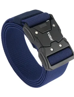 Discount OUKU Men's Tactical Belt Buckle Black Royal Blue Polyester Retro Traditional Plain Daily Wear Going out Weekend
