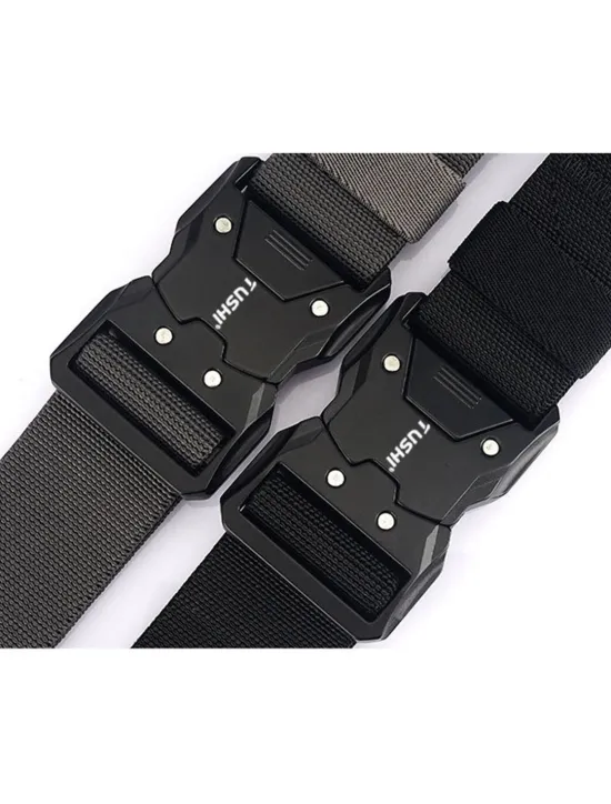 Discount OUKU Men's Tactical Belt Buckle Black Royal Blue Polyester Retro Traditional Plain Daily Wear Going out Weekend