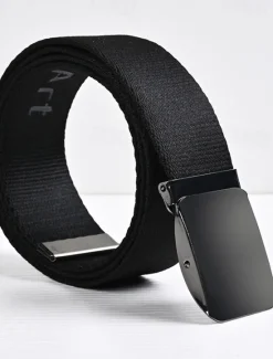 New OUKU Men's Tactical Belt Canvas Belt Black White Canvas Plain Daily Wear Going out Weekend