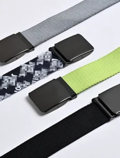 New OUKU Men's Tactical Belt Canvas Belt Black White Canvas Plain Daily Wear Going out Weekend