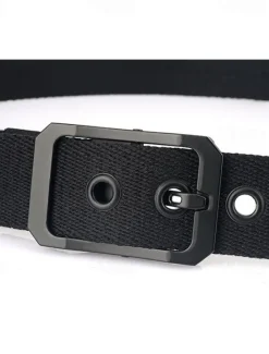 Outlet OUKU Men's Tactical Belt Canvas Belt Nylon Belt Waist Belt Black White Alloy Durable Adjustable Plain Outdoor Daily