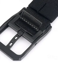 Outlet OUKU Men's Tactical Belt Canvas Belt Nylon Belt Waist Belt Black White Alloy Durable Adjustable Plain Outdoor Daily