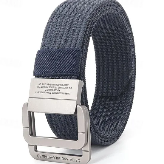 Discount OUKU Men's Tactical Belt Frame Buckle black red jumper Khaki Jumper Fashion Sporty Casual Daily