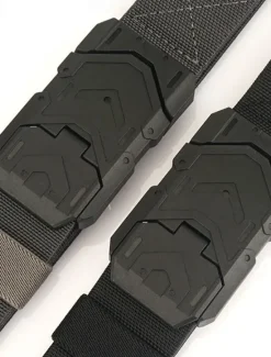 Hot OUKU Men's Tactical Belt Magnetic Buckle Belt Waist Belt Black Royal Blue Nylon Durable Adjustable Plain Outdoor Daily