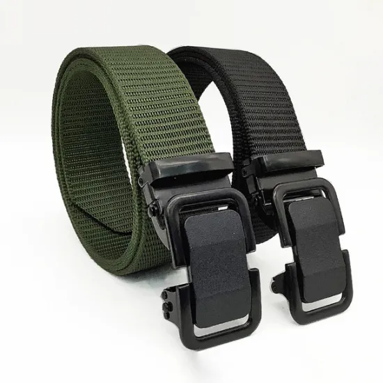 OUKU Men's Tactical Belt Nylon Web Work Belt Black Kakhi Nylon Plain Daily Wear Going out Weekend