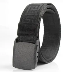 Sale OUKU Men's Tactical Belt Nylon Web Work Belt Black Kakhi Nylon Plain Daily Wear Going out Weekend