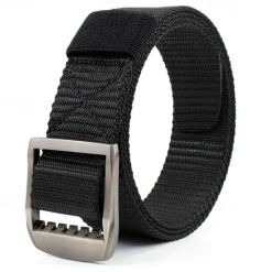Online OUKU Men's Tactical Belt Nylon Web Work Belt Black Kakhi Nylon Alloy Plain Daily Wear Going out Weekend