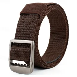 Online OUKU Men's Tactical Belt Nylon Web Work Belt Black Kakhi Nylon Alloy Plain Daily Wear Going out Weekend