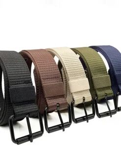 OUKU Men's Tactical Belt Waist Belt Black Blue Nylon Alloy Durable Adjustable Plain Outdoor Daily