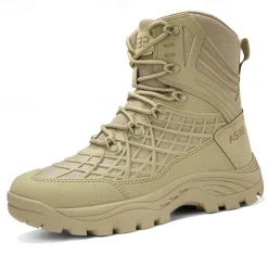 Discount OUKU Men's Tactical Camo Outdoor Boots with Non-Slip Sole and Reinforced Support – Durable Lace-Up Hiking & Hunting Footwear