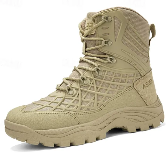 Discount OUKU Men's Tactical Camo Outdoor Boots with Non-Slip Sole and Reinforced Support – Durable Lace-Up Hiking & Hunting Footwear