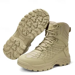 Discount OUKU Men's Tactical Camo Outdoor Boots with Non-Slip Sole and Reinforced Support – Durable Lace-Up Hiking & Hunting Footwear