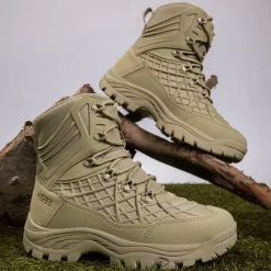 Discount OUKU Men's Tactical Camo Outdoor Boots with Non-Slip Sole and Reinforced Support – Durable Lace-Up Hiking & Hunting Footwear
