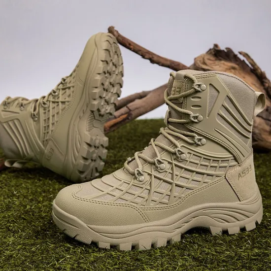 Discount OUKU Men's Tactical Camo Outdoor Boots with Non-Slip Sole and Reinforced Support – Durable Lace-Up Hiking & Hunting Footwear