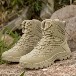 Discount OUKU Men's Tactical Camo Outdoor Boots with Non-Slip Sole and Reinforced Support – Durable Lace-Up Hiking & Hunting Footwear