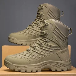 Discount OUKU Men's Tactical Camo Outdoor Boots with Non-Slip Sole and Reinforced Support – Durable Lace-Up Hiking & Hunting Footwear