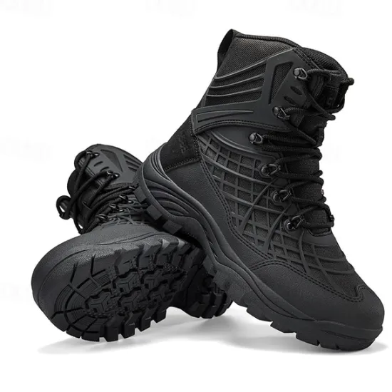 Discount OUKU Men's Tactical Camo Outdoor Boots with Non-Slip Sole and Reinforced Support – Durable Lace-Up Hiking & Hunting Footwear