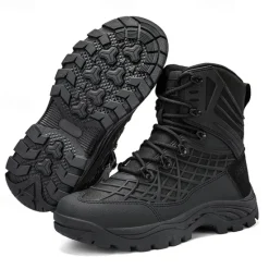 Discount OUKU Men's Tactical Camo Outdoor Boots with Non-Slip Sole and Reinforced Support – Durable Lace-Up Hiking & Hunting Footwear