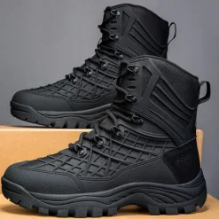 Discount OUKU Men's Tactical Camo Outdoor Boots with Non-Slip Sole and Reinforced Support – Durable Lace-Up Hiking & Hunting Footwear