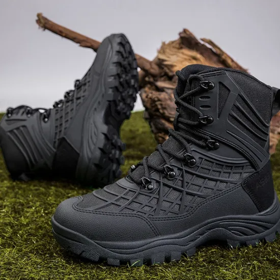 Discount OUKU Men's Tactical Camo Outdoor Boots with Non-Slip Sole and Reinforced Support – Durable Lace-Up Hiking & Hunting Footwear