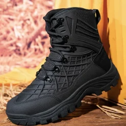 Discount OUKU Men's Tactical Camo Outdoor Boots with Non-Slip Sole and Reinforced Support – Durable Lace-Up Hiking & Hunting Footwear