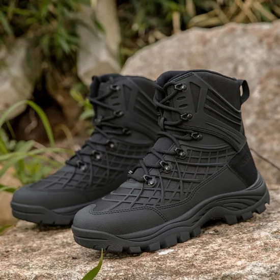 Discount OUKU Men's Tactical Camo Outdoor Boots with Non-Slip Sole and Reinforced Support – Durable Lace-Up Hiking & Hunting Footwear
