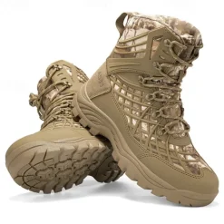 Discount OUKU Men's Tactical Camo Outdoor Boots with Non-Slip Sole and Reinforced Support – Durable Lace-Up Hiking & Hunting Footwear