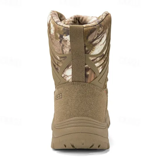 Discount OUKU Men's Tactical Camo Outdoor Boots with Non-Slip Sole and Reinforced Support – Durable Lace-Up Hiking & Hunting Footwear