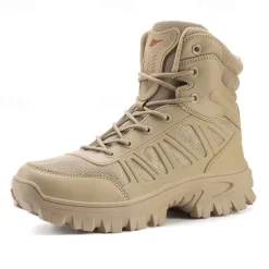 OUKU Men's Tactical Combat Boots with Rugged Non-Slip Soles – Durable and Breathable Military-Style Footwear for Hiking, Work, and Outdoor Activities