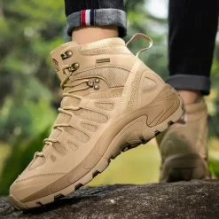 Clearance OUKU Men's Tactical Hiking Boots - Lightweight Desert Combat Boots with Breathable Mesh and Anti-Slip Sole for Outdoor Adventures