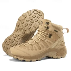 Clearance OUKU Men's Tactical Hiking Boots - Lightweight Desert Combat Boots with Breathable Mesh and Anti-Slip Sole for Outdoor Adventures