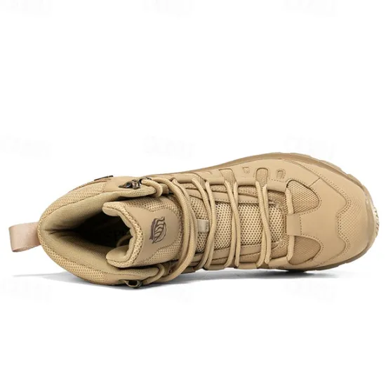 Clearance OUKU Men's Tactical Hiking Boots - Lightweight Desert Combat Boots with Breathable Mesh and Anti-Slip Sole for Outdoor Adventures
