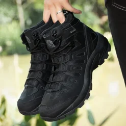 Clearance OUKU Men's Tactical Hiking Boots - Lightweight Desert Combat Boots with Breathable Mesh and Anti-Slip Sole for Outdoor Adventures