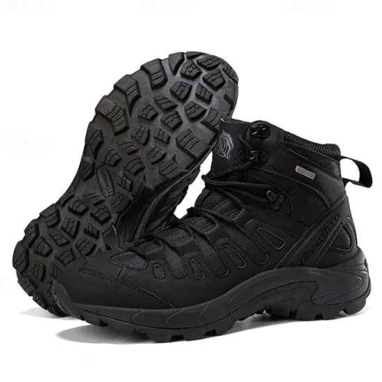 Clearance OUKU Men's Tactical Hiking Boots - Lightweight Desert Combat Boots with Breathable Mesh and Anti-Slip Sole for Outdoor Adventures
