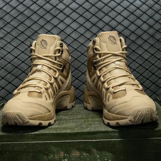 Clearance OUKU Men's Tactical Hiking Boots - Lightweight Desert Combat Boots with Breathable Mesh and Anti-Slip Sole for Outdoor Adventures