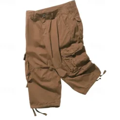 Outlet OUKU Men's Tactical Shorts Capri Cargo Shorts Cargo Shorts Capri Pants Hiking Shorts Buttons Multi Pocket Plain Wearable Calf-Length Outdoor Daily Going out Fashion Classic Lake blue Black