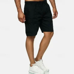 Clearance OUKU Men's Tactical Shorts Cargo Shorts Shorts Drawstring Elastic Waist Multi Pocket Plain Wearable Short Outdoor Daily Camping & Hiking Fashion Classic Black Navy Blue