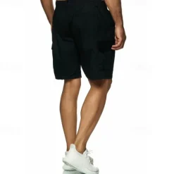 Clearance OUKU Men's Tactical Shorts Cargo Shorts Shorts Drawstring Elastic Waist Multi Pocket Plain Wearable Short Outdoor Daily Camping & Hiking Fashion Classic Black Navy Blue