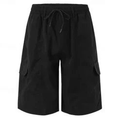 Clearance OUKU Men's Tactical Shorts Cargo Shorts Shorts Drawstring Elastic Waist Multi Pocket Plain Wearable Short Outdoor Daily Camping & Hiking Fashion Classic Black Navy Blue