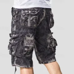 Sale OUKU Men's Tactical Shorts Cargo Shorts Camo Shorts Shorts Buttons Multi Pocket Camo Camouflage Wearable Knee Length Outdoor Daily Camping & Hiking Fashion Classic Camouflage Blue Camouflage Gray