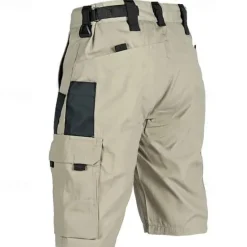 Outlet OUKU Men's Tactical Shorts Cargo Shorts Shorts Buttons Multi Pocket Color Block Comfort Wearable Short Casual Daily Holiday Fashion Classic Black Green