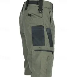 Outlet OUKU Men's Tactical Shorts Cargo Shorts Shorts Buttons Multi Pocket Color Block Comfort Wearable Short Casual Daily Holiday Fashion Classic Black Green